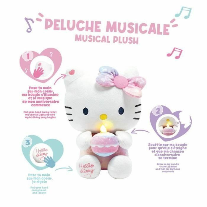Jemini JEM3298060244046 Peluche Interactivo Hello Kitty de Cumpleaños, con Música, Vela y Risas Interactivas, 26 cm 3 Jemini JEM3298060244046 Peluche Interactivo Hello Kitty de Cumpleaños, con Música, Vela y Risas Interactivas, 26 cm 3