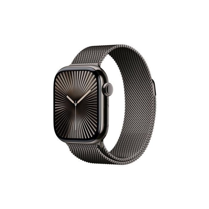 Apple Watch Series 10 A3001 GPS + Cellular 42mm Titanio Pizarra Milanese Loop con ECG y Sensor de Oxígeno en Sangre 1 Apple Watch Series 10 A3001 GPS + Cellular 42mm Titanio Pizarra Milanese Loop con ECG y Sensor de Oxígeno en Sangre 1