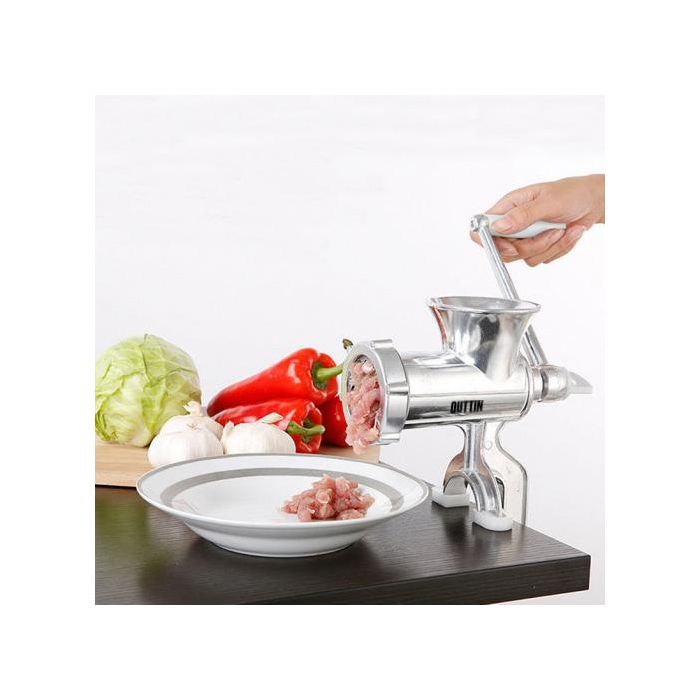 Quttin Picadora de Carne Manual de Aluminio, 9.5 x 23 x 18 cm (6 Unidades) 5