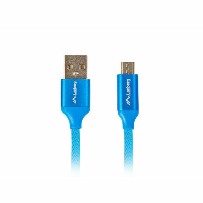 CABLE USB LANBERG CA-USBM-20CU-0018-BL - CONECTORES USB A A MICRO USB - QC 3.0 - 1.8M - AZUL