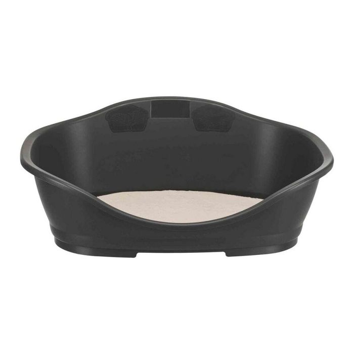 ZOLUX Cesta para Dormir de Plástico, Resistente, con Ranuras de Ventilación, Gris, 65 x 56 x 31 cm para Perro