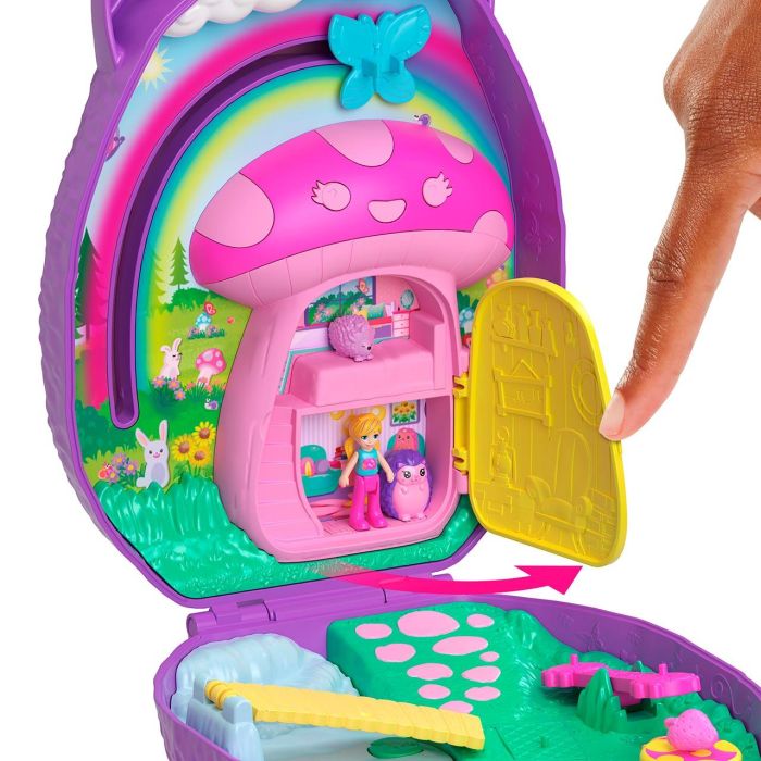 Cofre-Bolso Mamá Erizo Y Bebé Polly Pocket Jbj91 Mattel 2