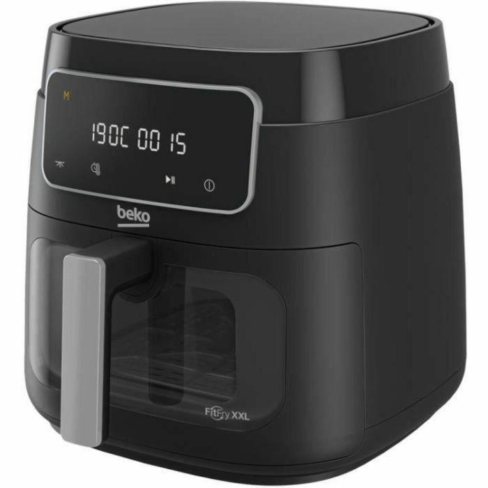 Beko FRL3374B Freidora de aire caliente multifunción, 1900W, Gran capacidad 7.6L para 2kg patatas, Pantalla LCD táctil, Negra 1