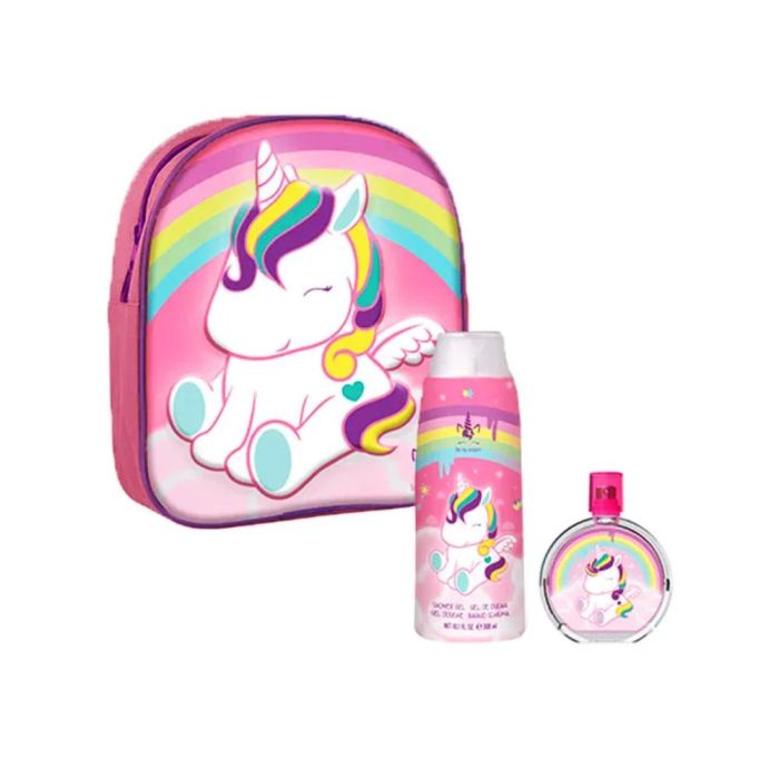 Air-Val Eau My Unicorn - Estuche Regalo de Perfume y Belleza Infantil para Niñas con Mochila, Eau de Toilette 50ml y Gel de Ducha 30g