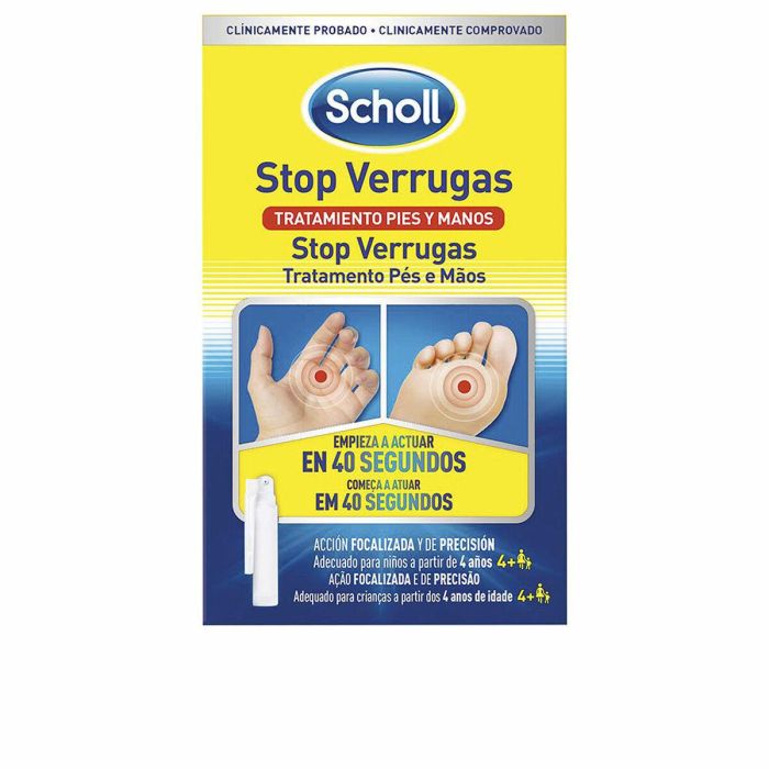Scholl STOP VERRUGAS Tratamiento Crioterapia -57ºC para Verrugas, Eliminación Rápida y Aplicación en Casa 80 ml