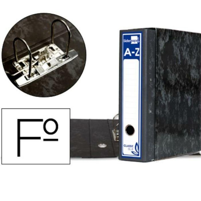 Archivador De Palanca Liderpapel Carton Forrado Folio Jaspeado Negro Con Caja Classic Blue 1 Archivador De Palanca Liderpapel Carton Forrado Folio Jaspeado Negro Con Caja Classic Blue 1