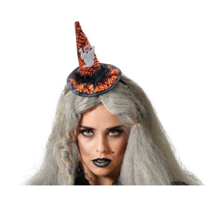 Diadema Sombrero Bruja Naranja