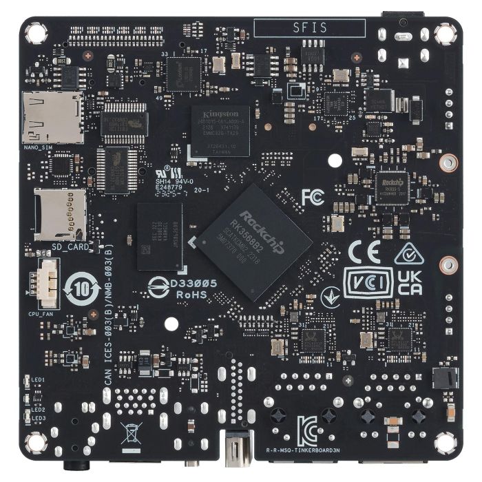 ASUS TINKER BOARD 3N/4G/32G Placa Base Rockchip RK3568, 4GB RAM, 32GB eMMC, Rockchip 3