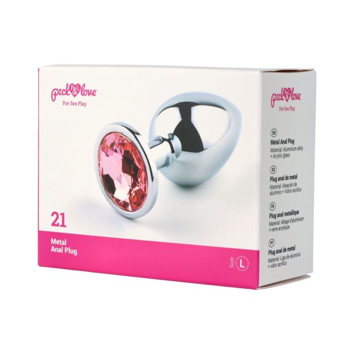 Plug Anal Pick&Love Nº 21 Plateado (9,5 cm) 2