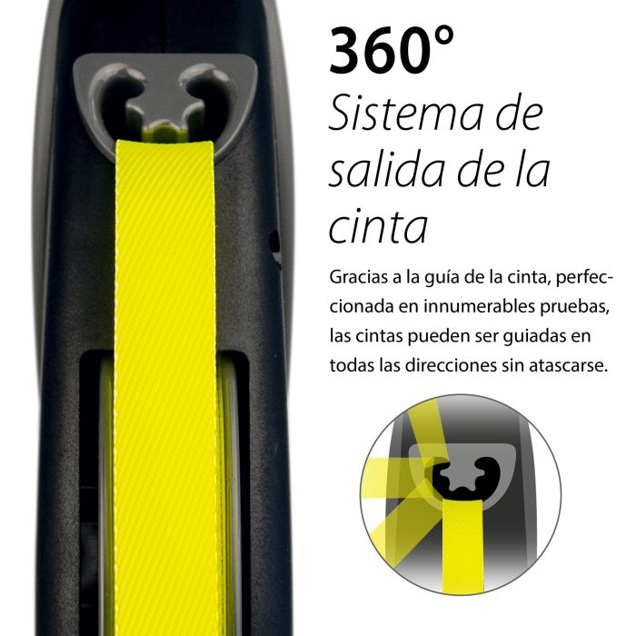 Flexi Correa Giant L Cinta 8m Neon para Perros, con Empuñadura Suave de Plástico y Nylon para Paseos Largos y Gran Libertad de Movimiento 1 Flexi Correa Giant L Cinta 8m Neon para Perros, con Empuñadura Suave de Plástico y Nylon para Paseos Largos y Gran Libertad de Movimiento 1