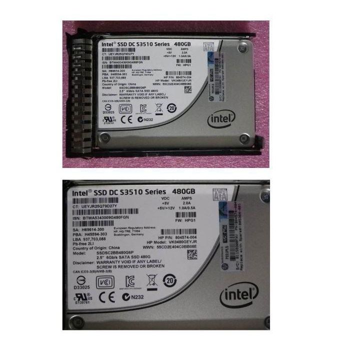 Hewlett Packard Enterprise 480GB, 2.5", SATA III, SFF, RI, SC 1