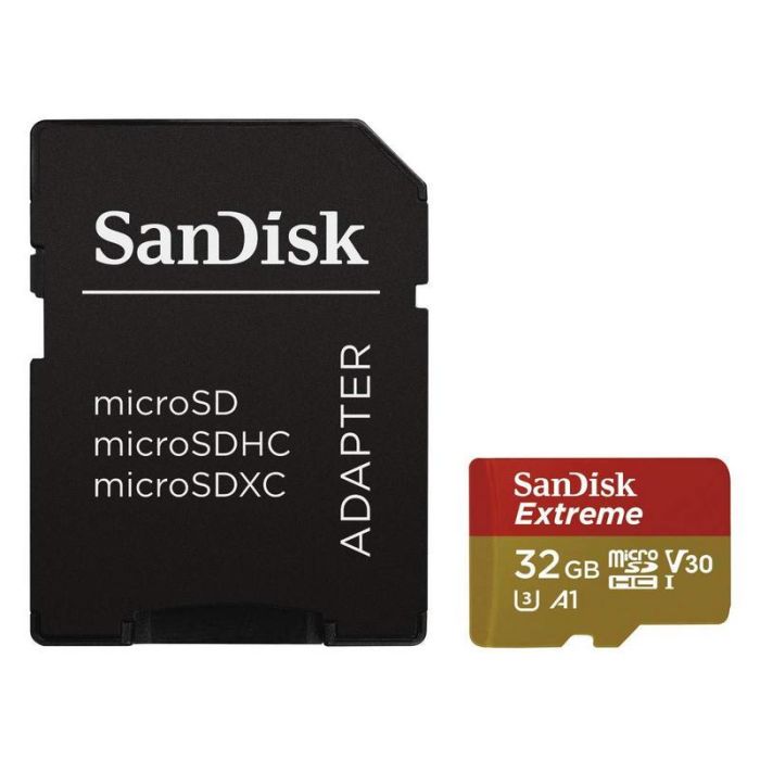 Tarjeta de Memoria SanDisk Extreme 32GB microSD HC UHS-I con Adaptador/ Clase 10/ 100MBs 1 Tarjeta de Memoria SanDisk Extreme 32GB microSD HC UHS-I con Adaptador/ Clase 10/ 100MBs 1