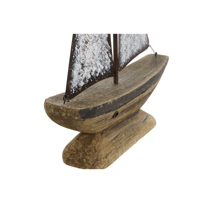 Figura Decorativa Home ESPRIT Blanco Natural Velero Acabado envejecido 26 x 6 x 34 cm 5 Figura Decorativa Home ESPRIT Blanco Natural Velero Acabado envejecido 26 x 6 x 34 cm 5