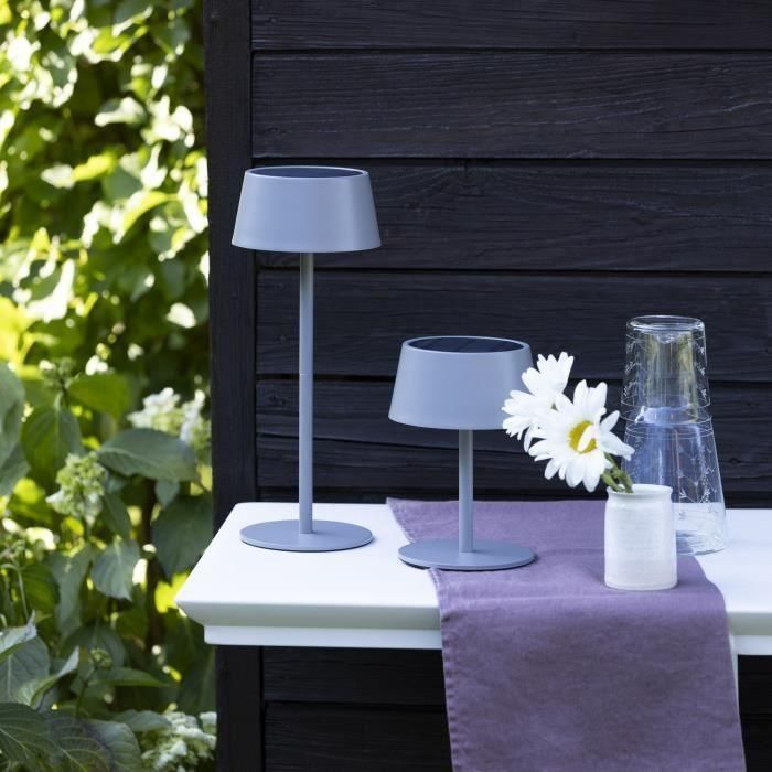 Lámpara de mesa para exterior - BRILLIANT - PICCO - LED y solar - Metal y plástico - 5 W - Gris esmerilado 2 Lámpara de mesa para exterior - BRILLIANT - PICCO - LED y solar - Metal y plástico - 5 W - Gris esmerilado 2