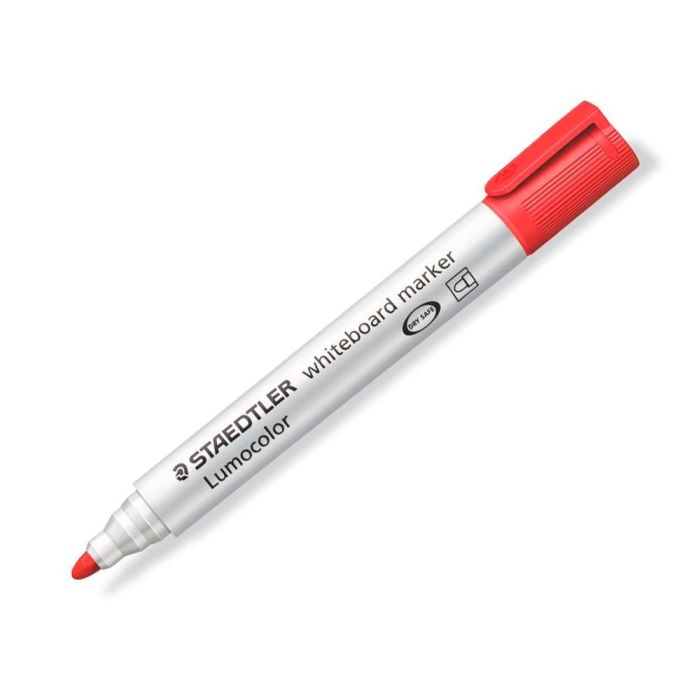 Rotulador Staedtler Lumocolor 351 Para Pizarra Blanca Punta Redonda 2 mm Recargable Color Rojo 10 unidades 1