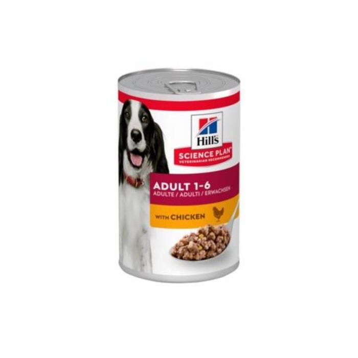 Hill's Alimento para Perros Adultos Sabor Pollo - 12 Latas de 370 gr Hill's Alimento para Perros Adultos Sabor Pollo - 12 Latas de 370 gr