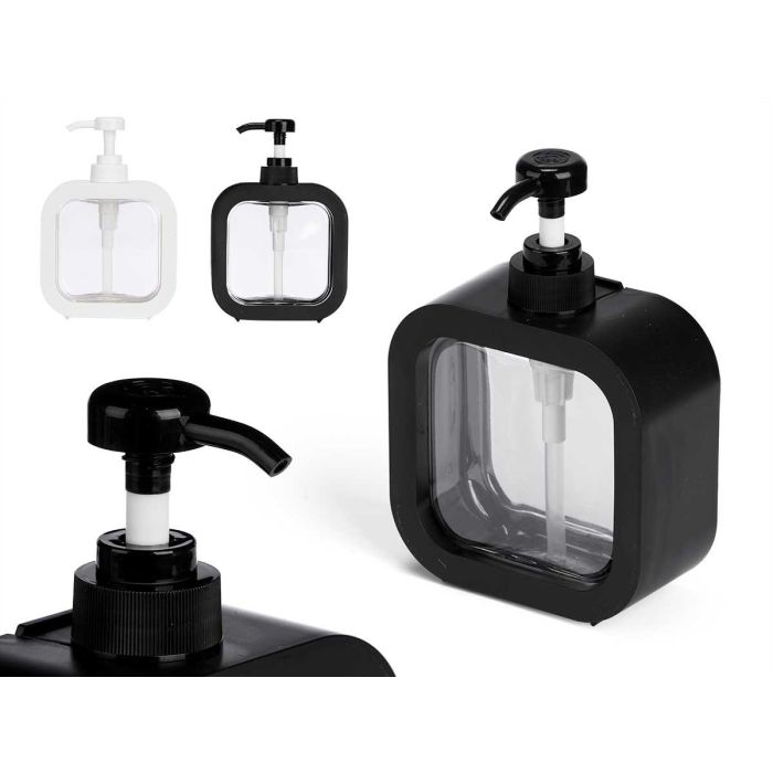 Berilo Dosificador de Plástico 500 ml Surtido Blanco y Negro, PET/PP, 12x16.5x13 cm (12 Unidades)