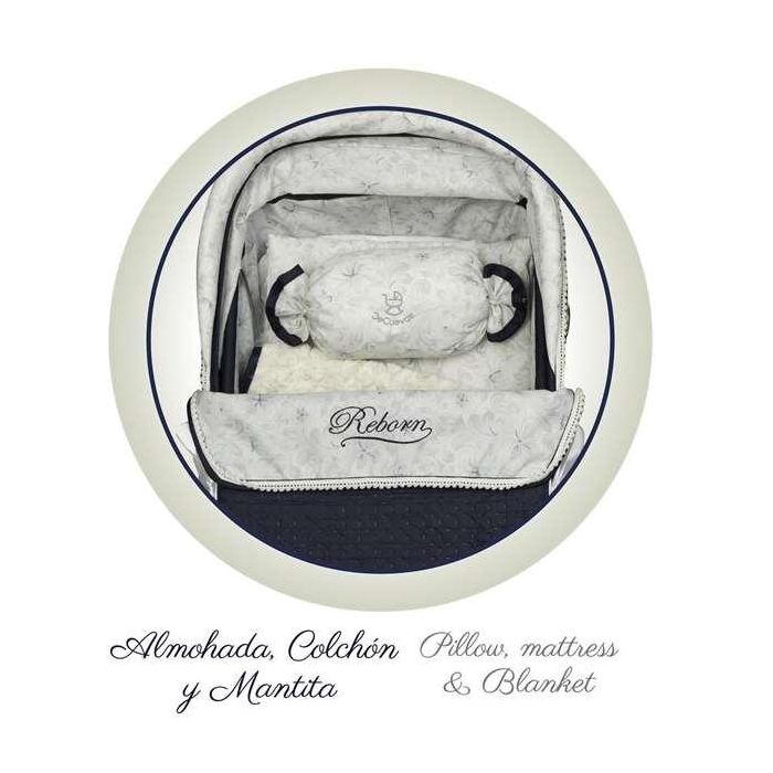 Decuevas Coche Reborn Plegable con Sombrilla Vintage para Muñecas. Ideal para el Juego de Simulación de Niñas desde 3 años. 40x90x90 cm. 3
