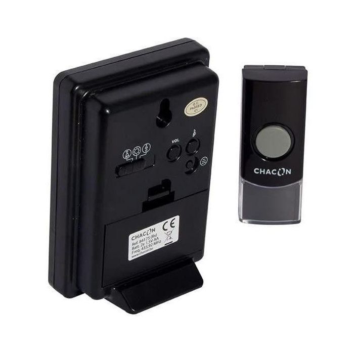 Chacon Timbre Inalámbrico para puerta, fácil de instalar, con amplio alcance de 80 metros y 32 melodías seleccionables. 3 Chacon Timbre Inalámbrico para puerta, fácil de instalar, con amplio alcance de 80 metros y 32 melodías seleccionables. 3