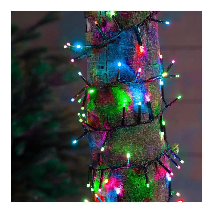 Guirnalda LED Compact 500 Luces Multicolor Pastel Parpadeante, Cable Verde 16m - Exterior IP44 con 8 Funciones 2 Guirnalda LED Compact 500 Luces Multicolor Pastel Parpadeante, Cable Verde 16m - Exterior IP44 con 8 Funciones 2