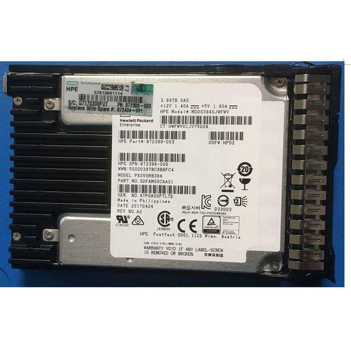 Hewlett Packard Enterprise SSD 3.84TB 12G SFF SAS RI SC 1 Hewlett Packard Enterprise SSD 3.84TB 12G SFF SAS RI SC 1
