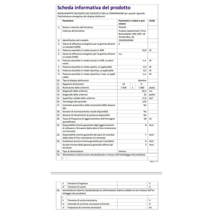 Philips 25M2N3200W Monitor para Juegos PC 24.5'' FHD VA 0.5ms 240Hz Altura/Pivote Ajustable 23 Philips 25M2N3200W Monitor para Juegos PC 24.5'' FHD VA 0.5ms 240Hz Altura/Pivote Ajustable 23