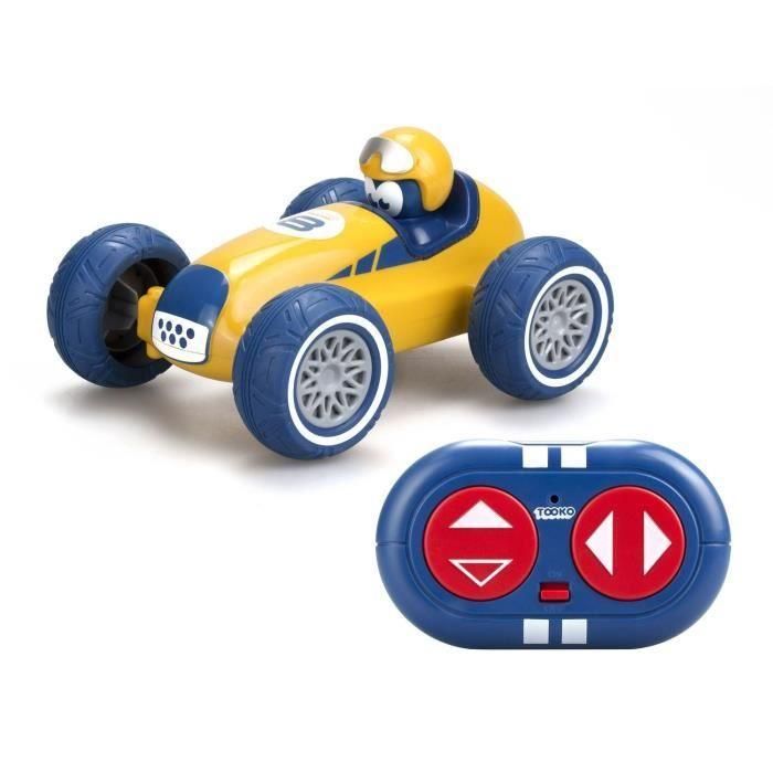 TOOKO - Mi primer coche de carreras teledirigido - Look vintage - A partir de 3 años - Color aleatorio: rojo o amarillo - 13 cm 2 TOOKO - Mi primer coche de carreras teledirigido - Look vintage - A partir de 3 años - Color aleatorio: rojo o amarillo - 13 cm 2