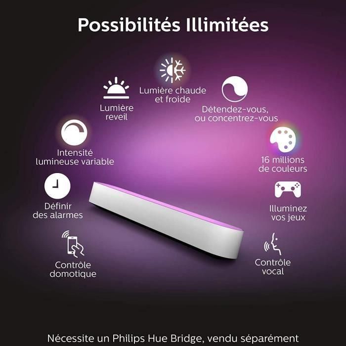 Lámpara de mesa Philips Pack individual barra de luces Play Blanco Sintético Plástico 5