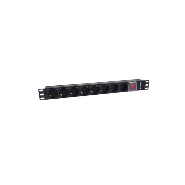 Regleta con Interruptor Phasak BNS 1520/ 8 Tomas de Corriente/ Cable 3m/ Negro 1