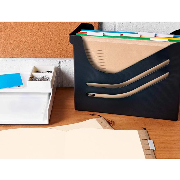 Liderpapel Carpeta Colgante Folio Prolongado Kraft Cartulina Varilla Metálica Visores Tira Cartulina Lomo V 240x2x450 mm 8