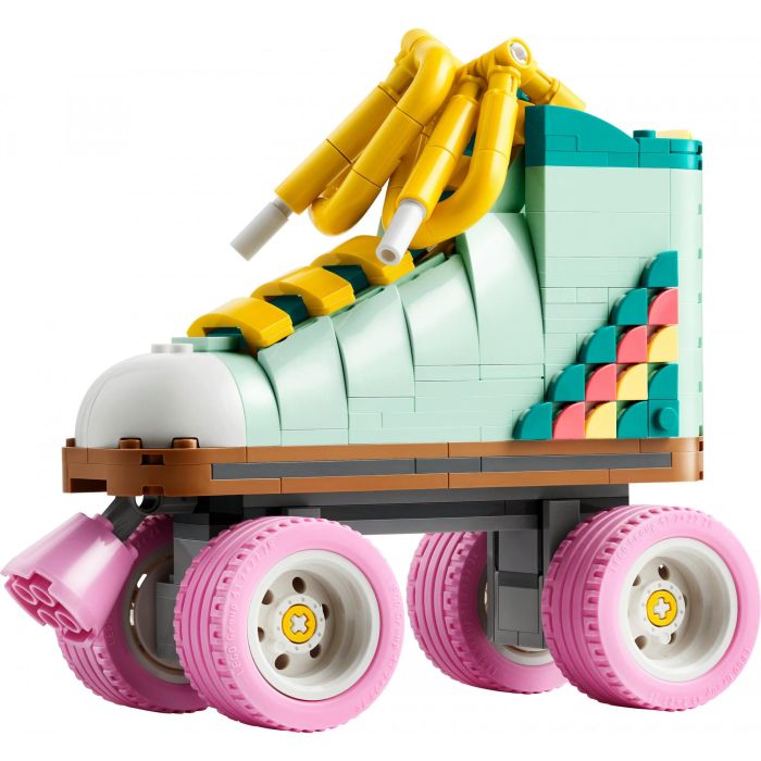 LEGO 31148 Creator Patines Retro 3en1, Set de Juguete Construible con Mini-Patineta y Boombox, Decoración Retro 1
