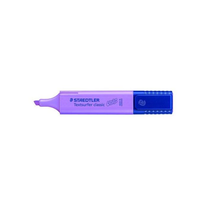 Staedtler Marcador Fluorescente Textsurfer Classic, Tinta Pastel Lila, Punta Biselada, Surtido de 10 Unidades para Oficina y Estudio (10 Unidades)