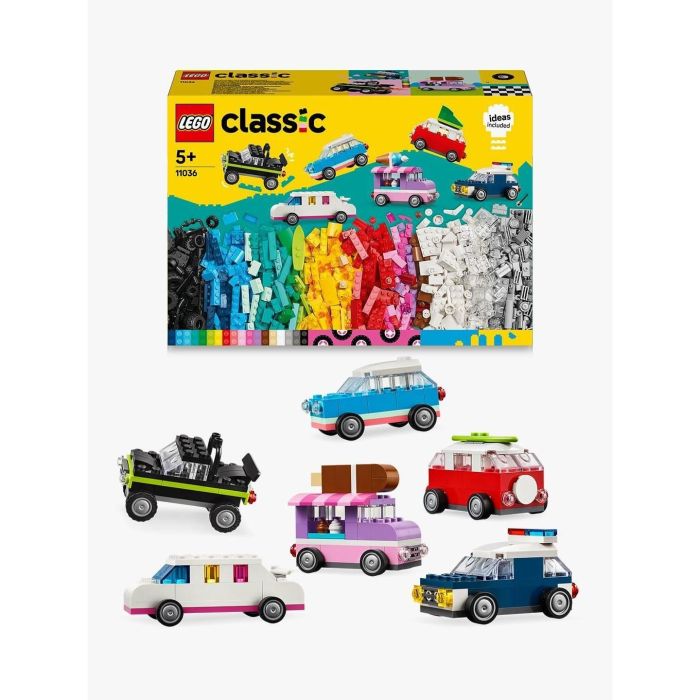 LEGO 11036 Classic Vehículos Creativos - Set de Construcción de Coches con 900 Ladrillos y 52 Ruedas para Niños +5 Años 14