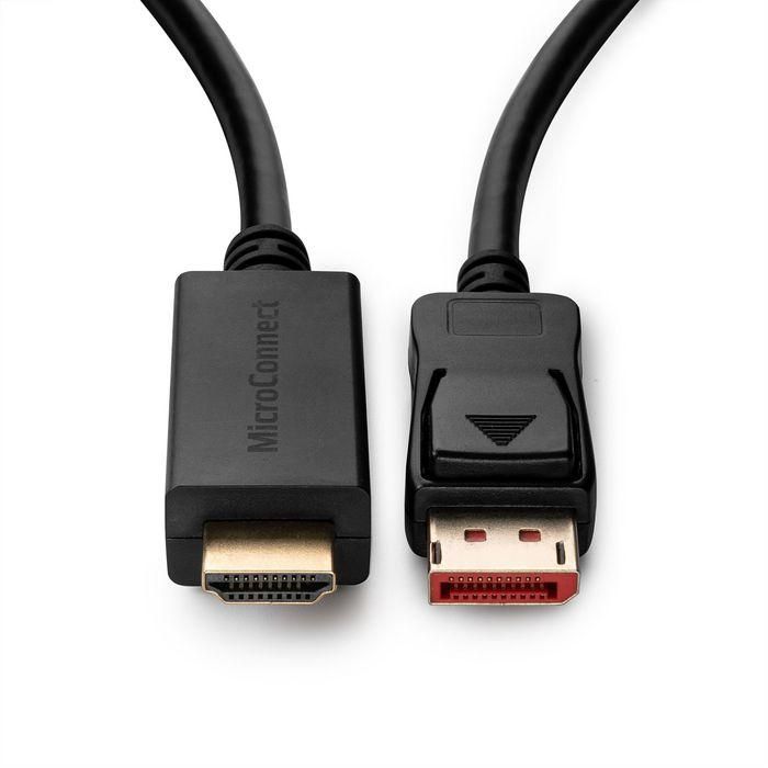 MicroConnect Cable DisplayPort 1.4 a HDMI 2.0 4K de 2m para transmisión de video HD 1