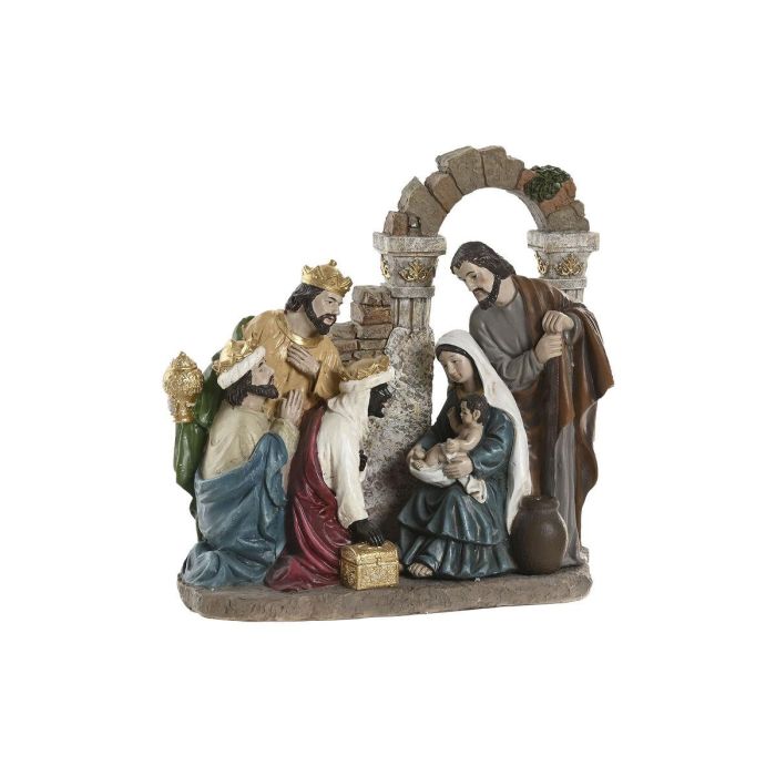 DKD Home Decor Nacimiento de Navidad Tradicional en Resina Multicolor | 8.5 cm Largo x 20.5 cm Ancho x 20.5 cm Alto 1