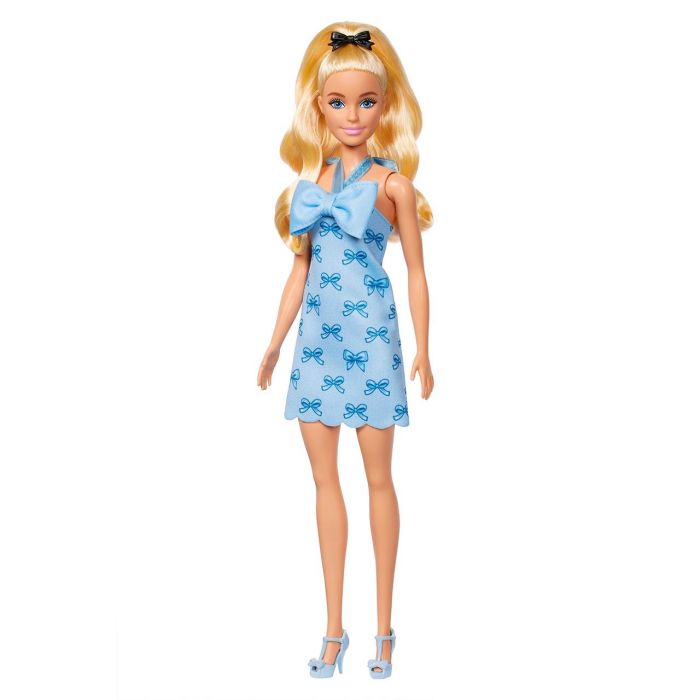 Muñeca Barbie Fashionista Vestido Lazo Azul Hyt93 Mattel 1 Muñeca Barbie Fashionista Vestido Lazo Azul Hyt93 Mattel 1