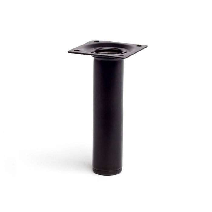 Rei Pata cilíndrica para muebles de acero en negro Ø3x15cm, modelo 401g, ref. 2-401g.150.03
