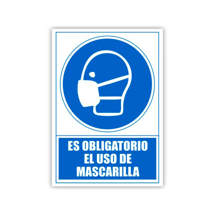 Archivo 2000 Señal Obligatorio Uso Mascarilla PVC Azul 210x297 mm 1