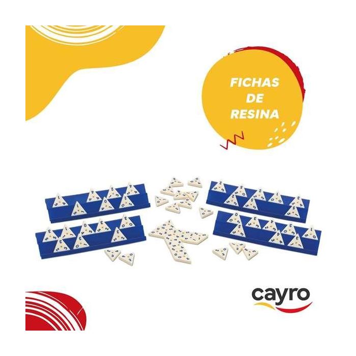 Cayro Juego Domino Triangular en Caja de Metal 27x27x5,7 cm Plástico 4