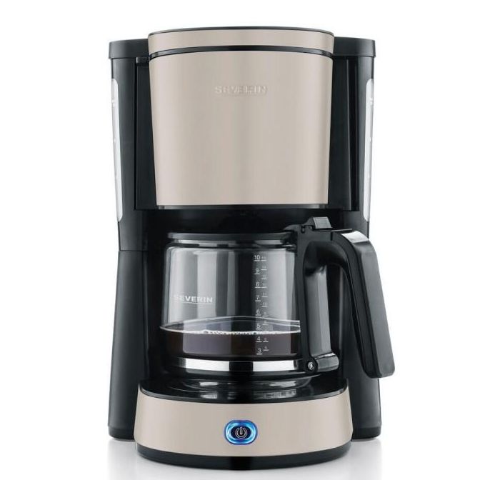Severin KA 9575 Cafetera de filtro de café molido 1000W Negro/Plata con temporizador y apagado automático