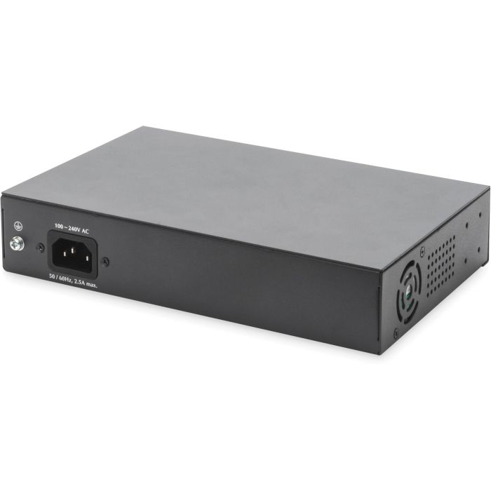 DIGITUS Switch 8-Port Gigabit 180W PoE Unmanaged schwarz 1 DIGITUS Switch 8-Port Gigabit 180W PoE Unmanaged schwarz 1