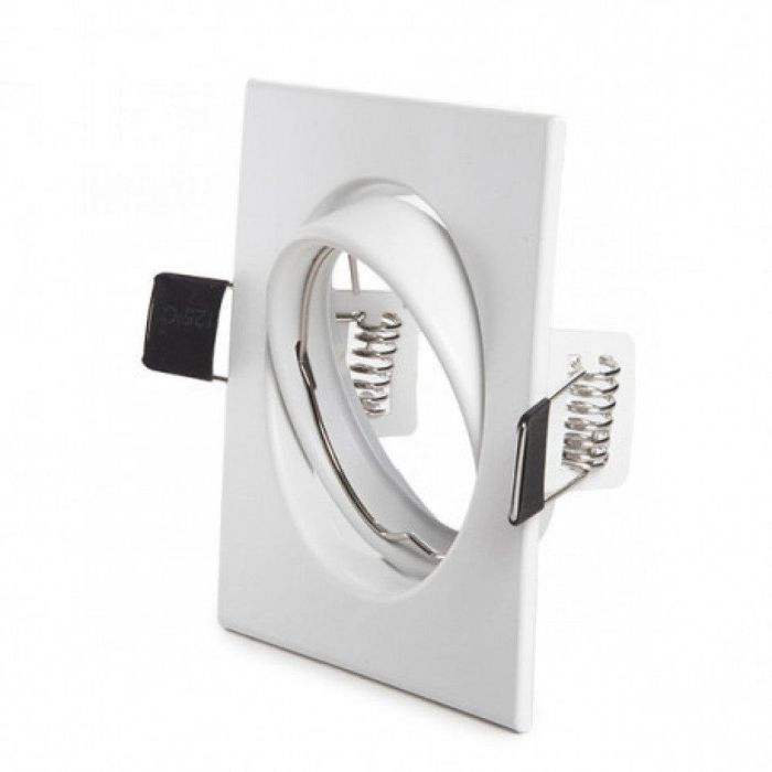 Aro Foco Downlight Basculante Cuadrado Aluminio Blanco 83/83Mm Estuche Personalizado 3 Aro Foco Downlight Basculante Cuadrado Aluminio Blanco 83/83Mm Estuche Personalizado 3