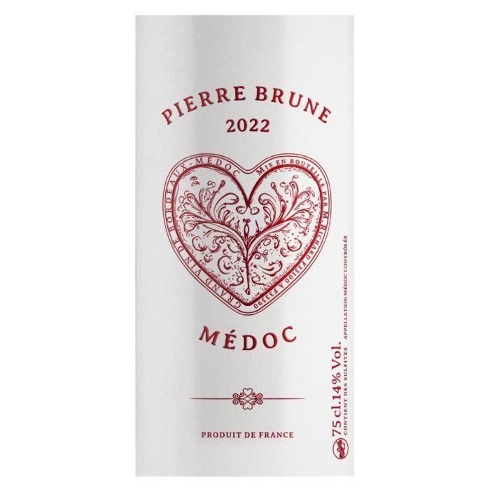 Pierre Brune 2022 Médoc - Vino tinto Burdeos 1