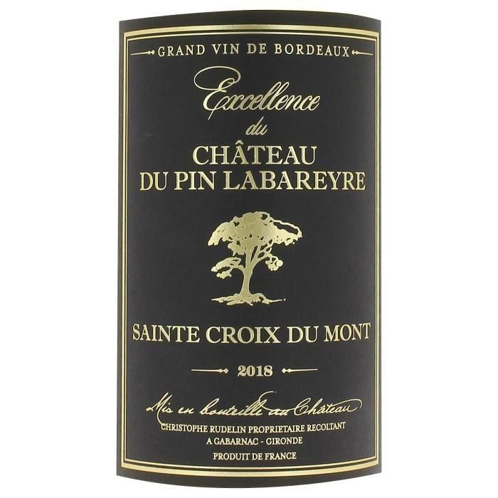 Excelencia de Château du Pin Labareyre 2018 Sainte Croix du Mont - Vino blanco de Burdeos 1