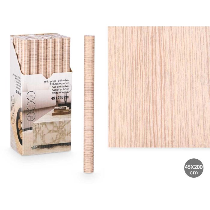 Rollo Adhesivo Madera Clara 45 X 200 Cm Arte Regal (24 Unidades) Rollo Adhesivo Madera Clara 45 X 200 Cm Arte Regal (24 Unidades)