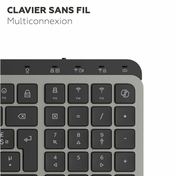 Teclado Mobility Lab KP450W Compact Negro Gris 7