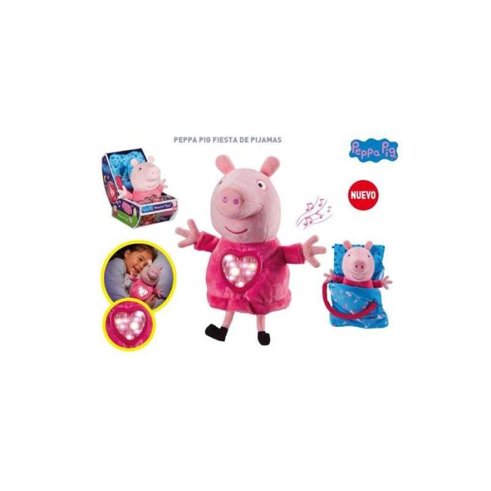Peluche peppa pig fiesta de pijamas con saco de dormir luces y sonidos. 22x22x14 cm 1 Peluche peppa pig fiesta de pijamas con saco de dormir luces y sonidos. 22x22x14 cm 1