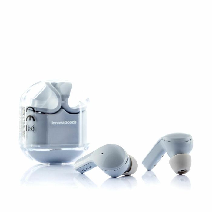 Auriculares Inalámbricos con Estuche de Carga Grey InnovaGoods 3 Auriculares Inalámbricos con Estuche de Carga Grey InnovaGoods 3