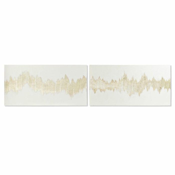 Cuadro Glam DKD Home Decor Blanco Dorado 3 x 60 x 120 cm (2 Unidades) Cuadro Glam DKD Home Decor Blanco Dorado 3 x 60 x 120 cm (2 Unidades)