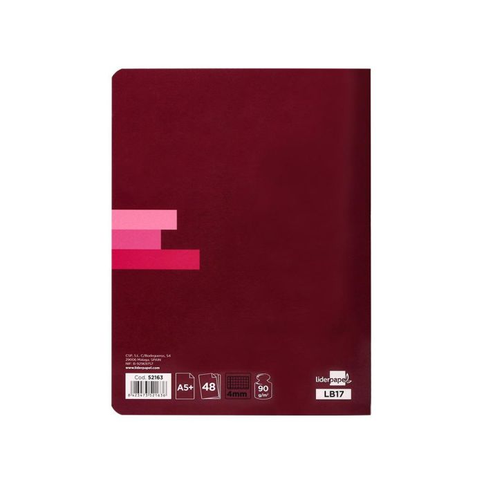 Libreta Liderpapel Scriptus A5 Plus 48 Hoj.90 gr-M2 Cuadro 4 mm Con Margen 5 unidades 3